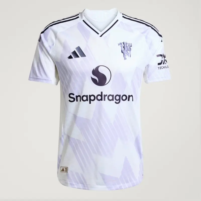 Camiseta Manchester United 2025/2026 Away Blanco/Morado Claro