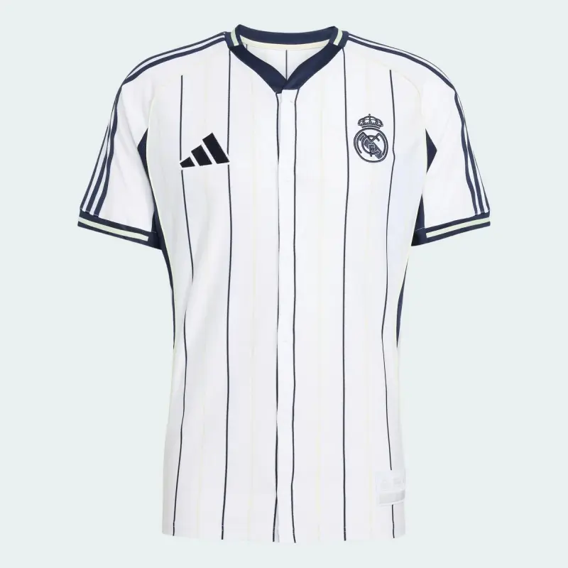 Camiseta Real Madrid 2025/2026 Baseball Shirt Blanco/Azul Marino