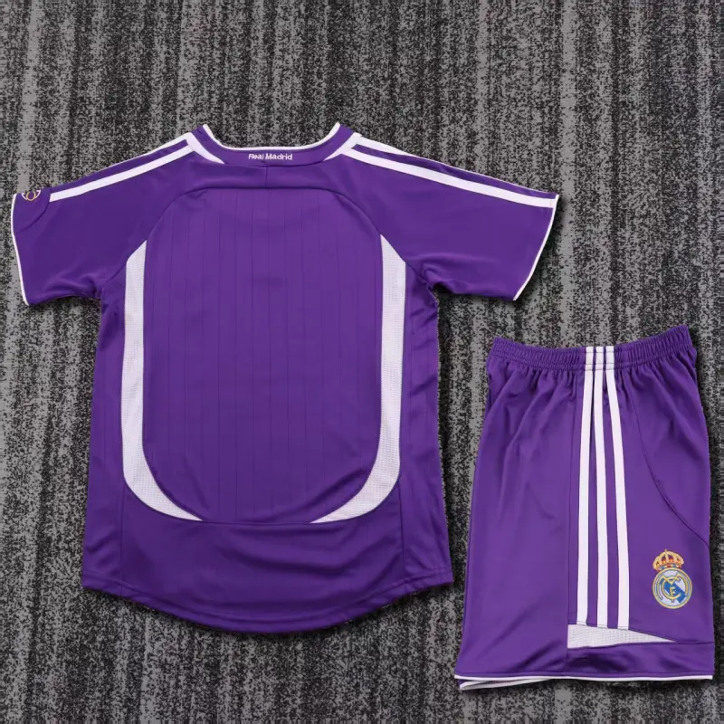 Camiseta Real Madrid Retro 2006/07 Third Morado Niño Kit