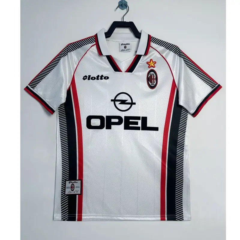 Camiseta AC Milan 1997/98 Away Retro Blanco