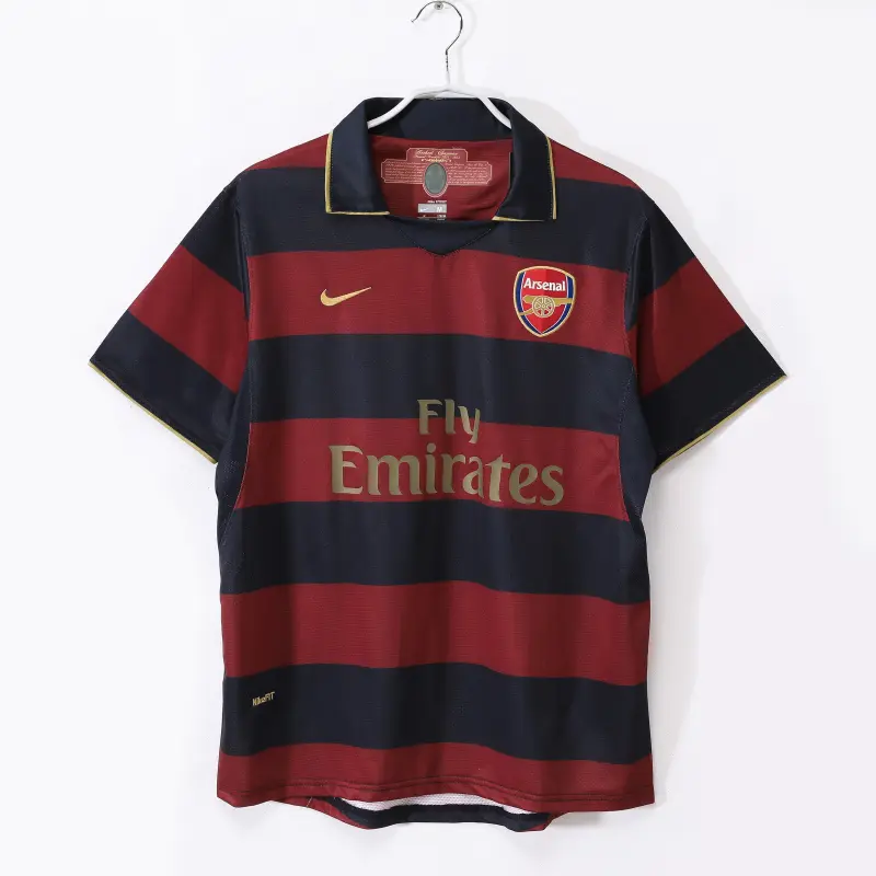 Camiseta Arsenal 2007/08 Third Retro Rojo Oscuro/Negro