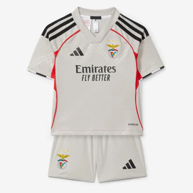 Camiseta Benfica 2025/2026 Away Gris Niño Kit