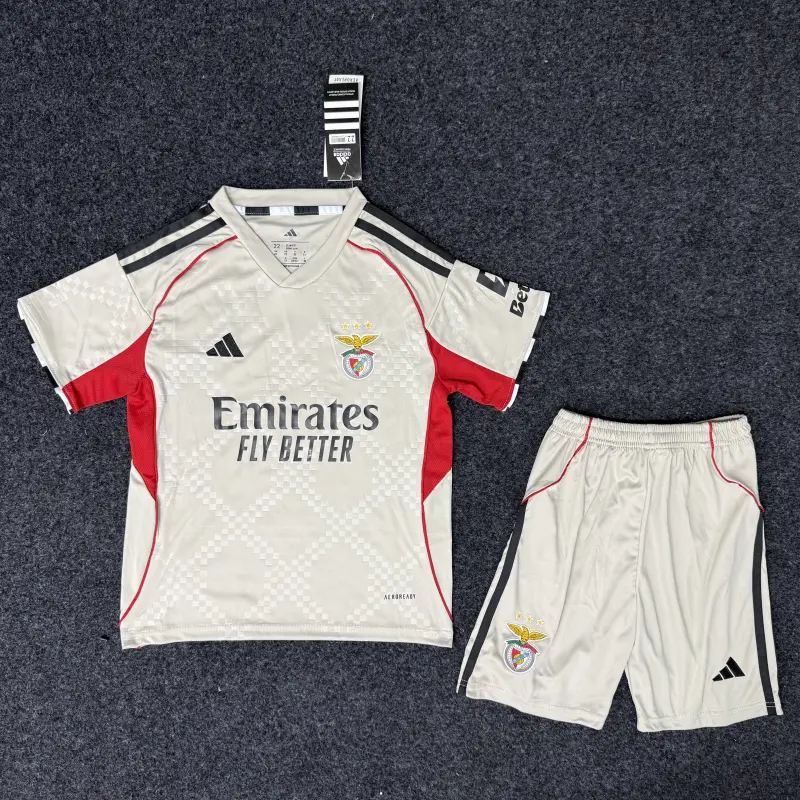 Camiseta Benfica 2025/2026 Away Gris Niño Kit
