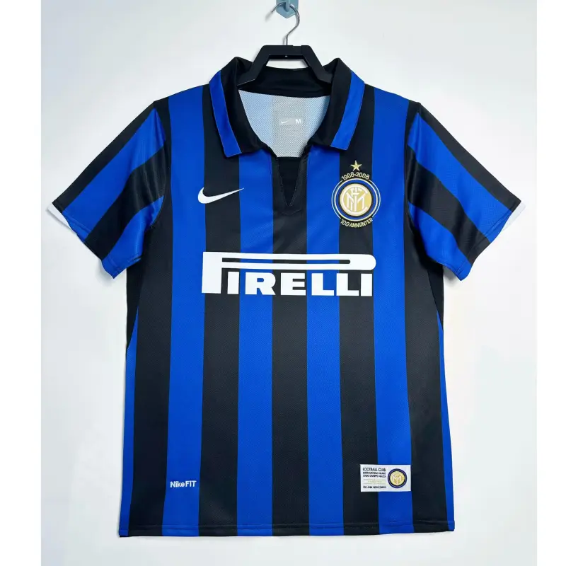 Camiseta Inter de Milan 2007/08 Home Retro Azul/Negro