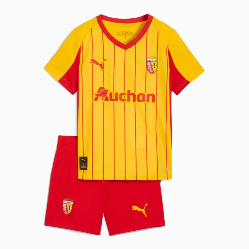Camiseta RC Lens 2025/2026 Home Amarillo/Rojo Niño Kit