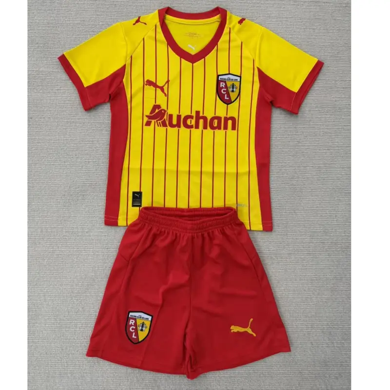 Camiseta RC Lens 2025/2026 Home Amarillo/Rojo Niño Kit
