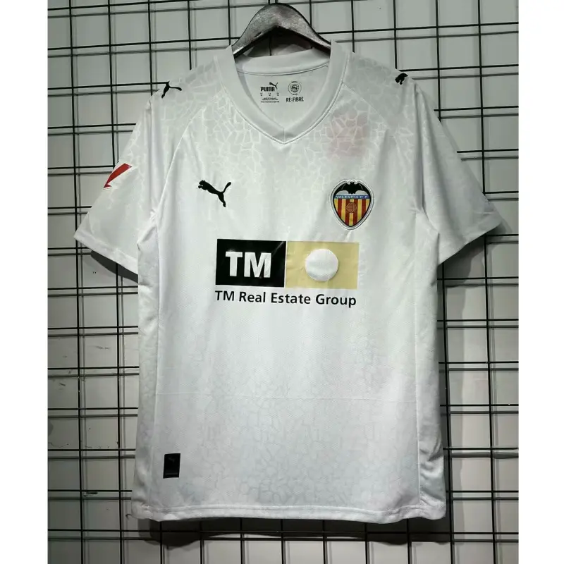 Camiseta Valencia 2025/2026 Home Blanco con Parche La Liga