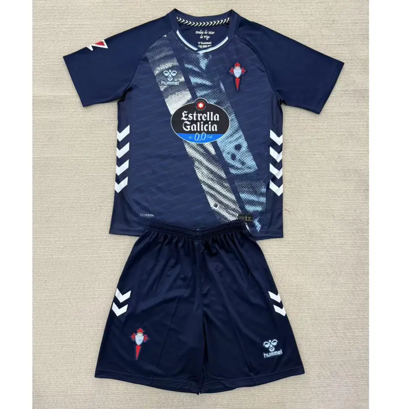 Camiseta Celta De Vigo 2025/2026 Away Azul Marino Niño Kit con La Liga Parche