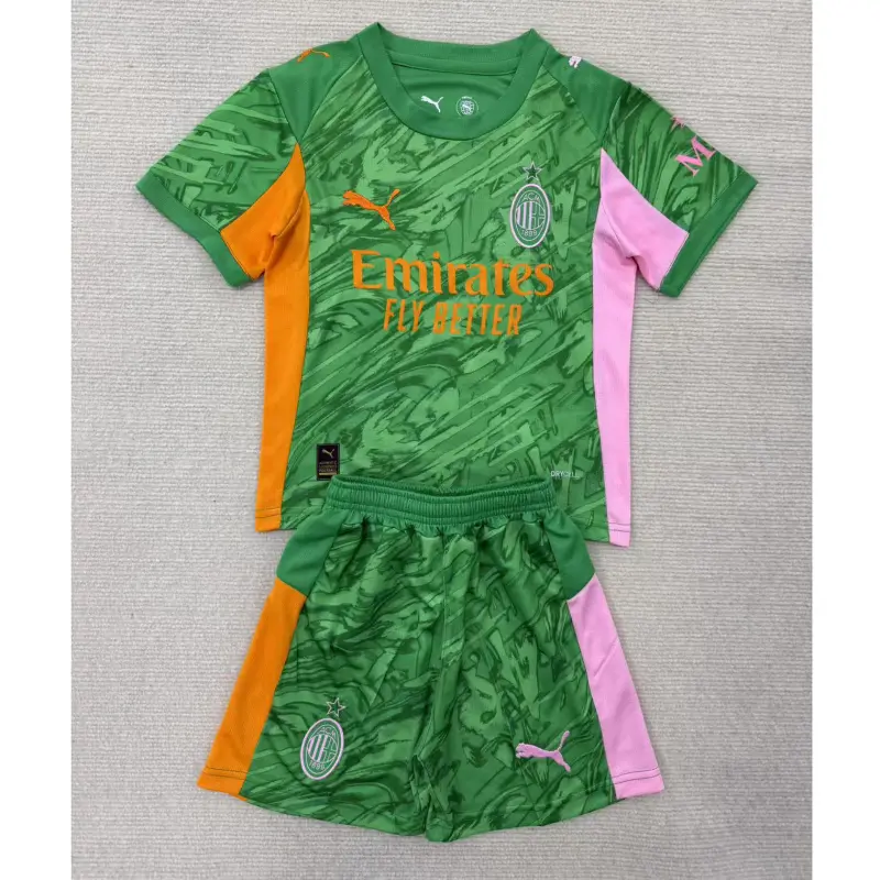 Camiseta de Portero AC Milan 2025/2026 Third Verde Niño Kit