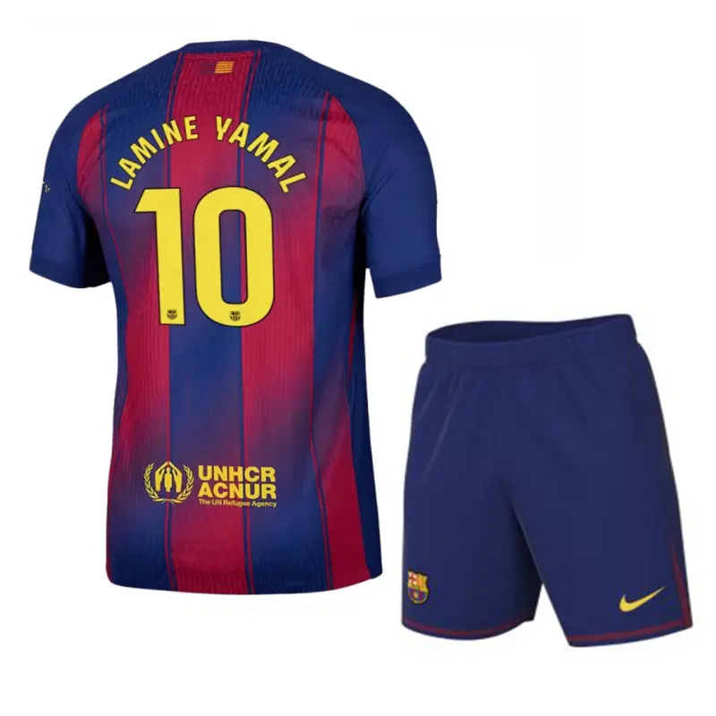 Camiseta Lamine Yamal 10 Barcelona Home 2025/2026 Niño Kit