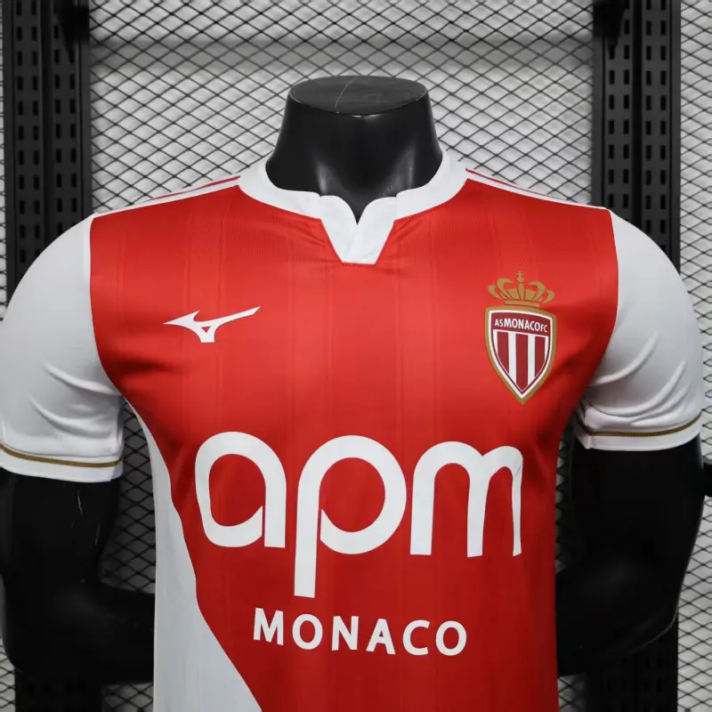 Camiseta Monaco 2025/2026 Home Rojo/Blanco (EDICIÓN JUGADOR)