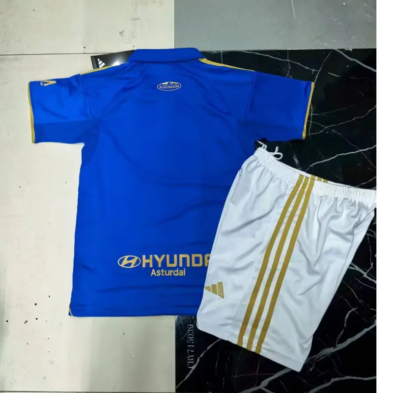 Camiseta Real Oviedo 2025/2026 Home Azul Niño Kit