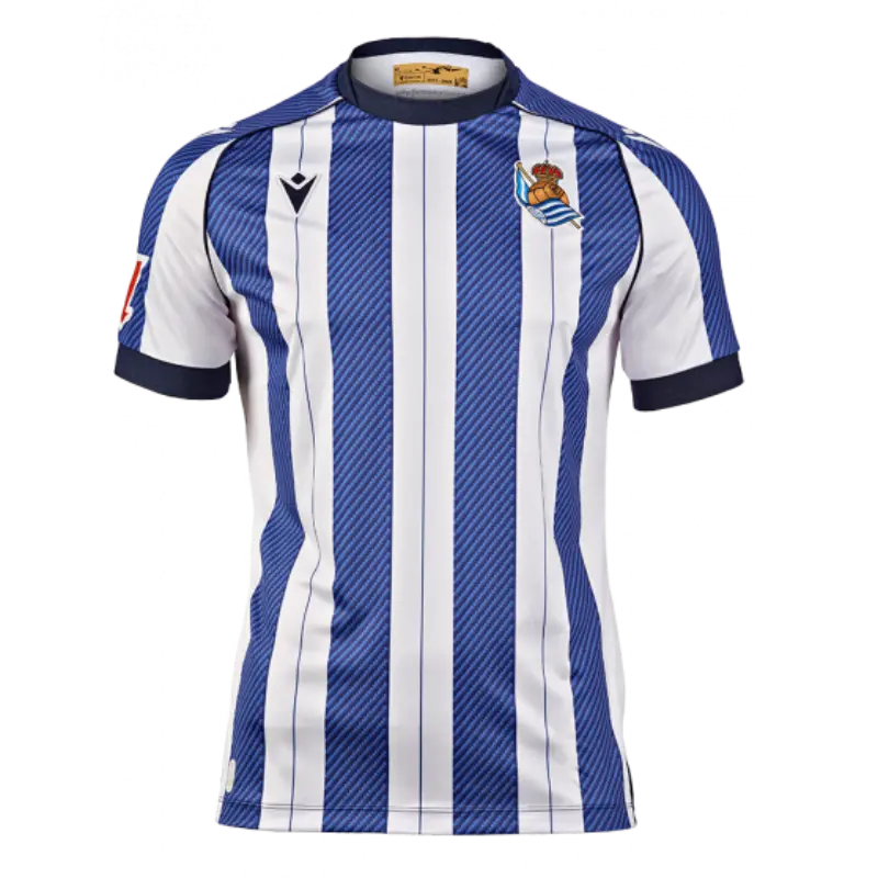 Camiseta Real Sociedad 2025/2026 Home Azul/Blanco con Parche La Liga