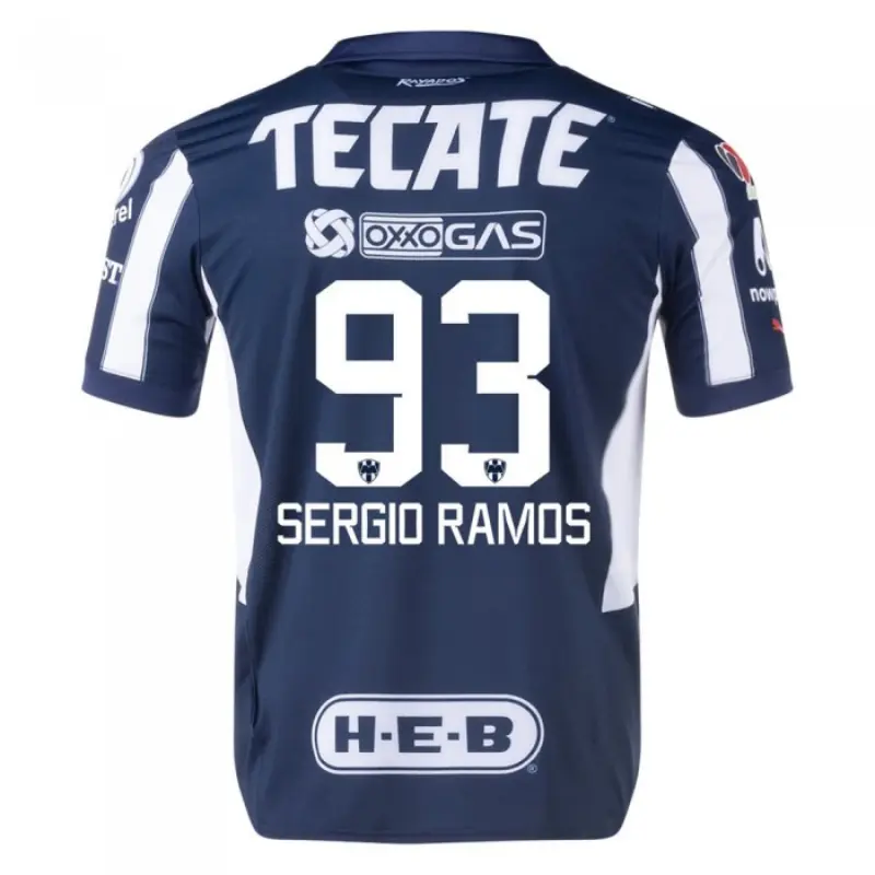 Camiseta SERGIO RAMOS 93 Monterrey 2024/2025 Home Azul Marino/Blanco