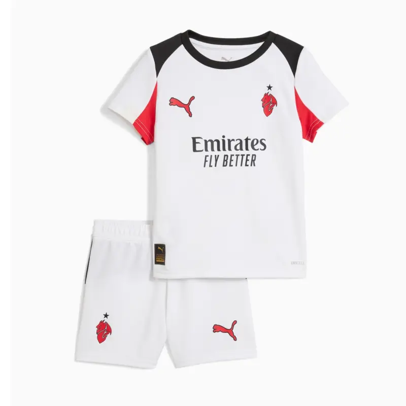 Camiseta AC Milan 2025/2026 Away Blanco Niño Kit