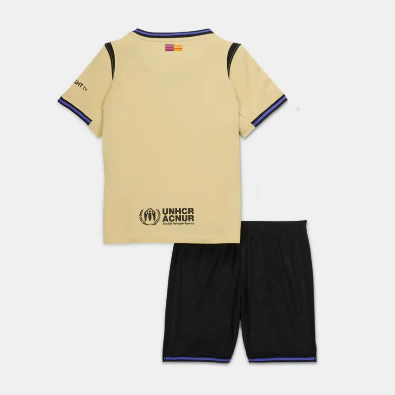 Camiseta Barcelona 2025/2026 Away Oro Niño Kit