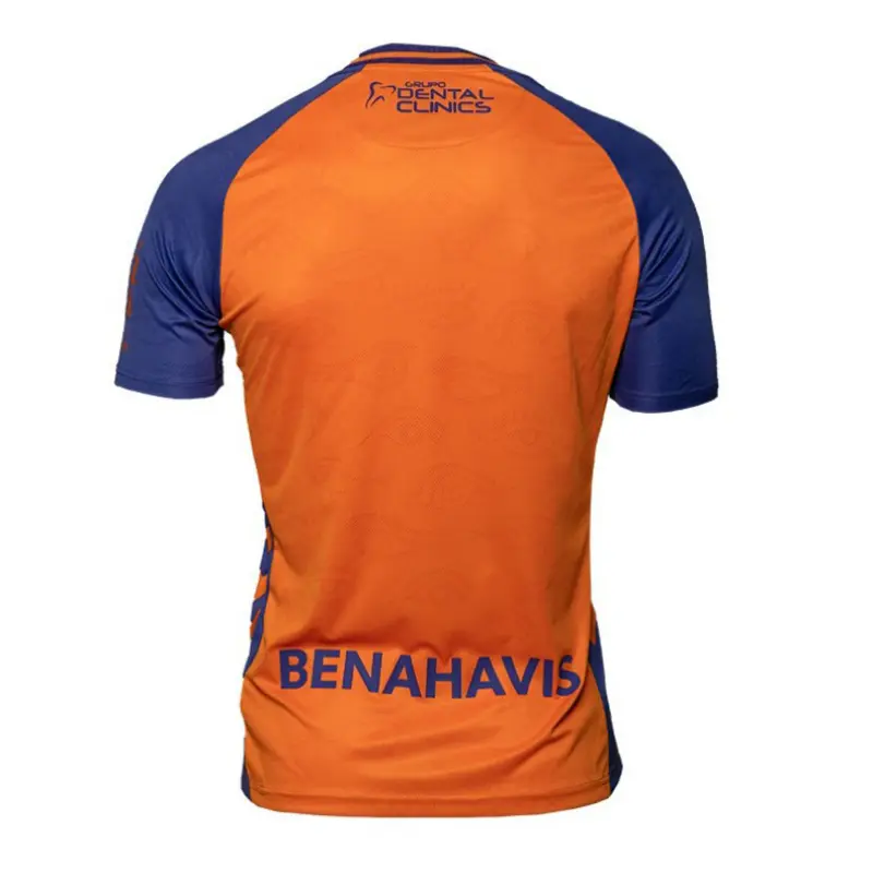 Camiseta Málaga CF 2025/2026 Away Naranja/Azul con Parche La Liga