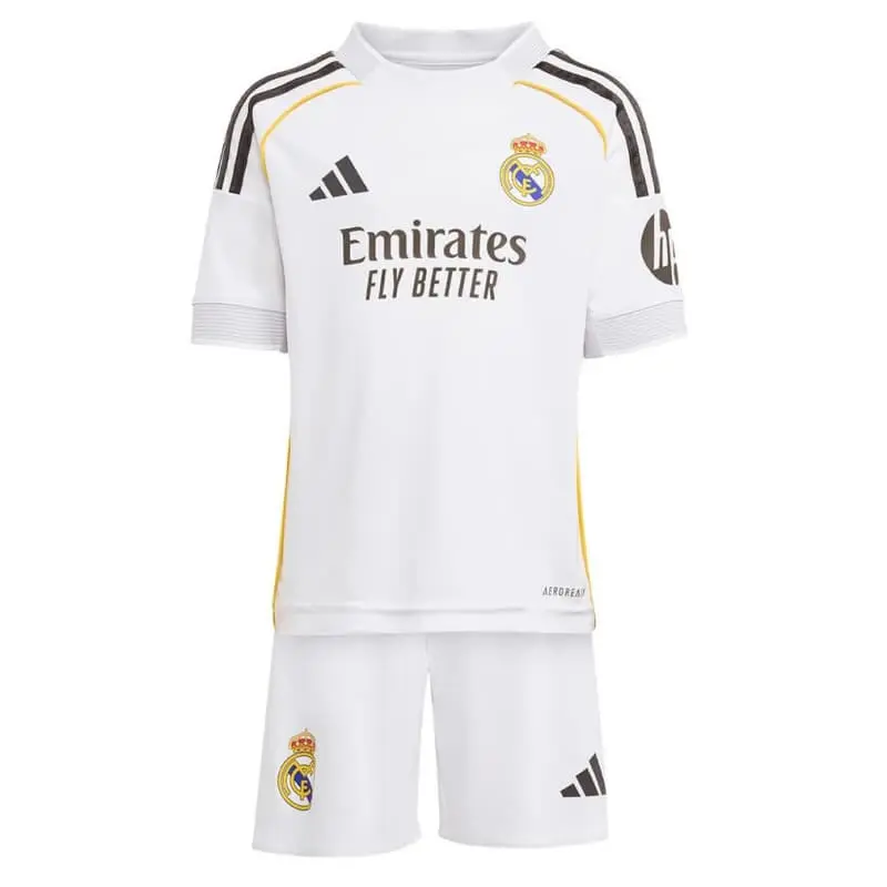 Camiseta MBAPPÉ 10 Real Madrid 2025/2026 Home Blanco Niño Kit