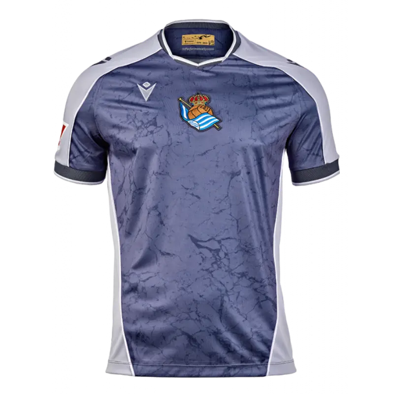 Camiseta Real Sociedad 2025/2026 Away Azul Marino/Gris con Parche La Liga