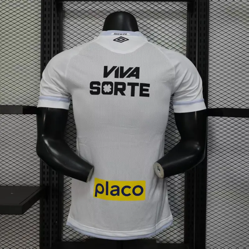 Camiseta Santos FC 2025/2026 Home Blanco con Publicitario (EDICIÓN JUGADOR)