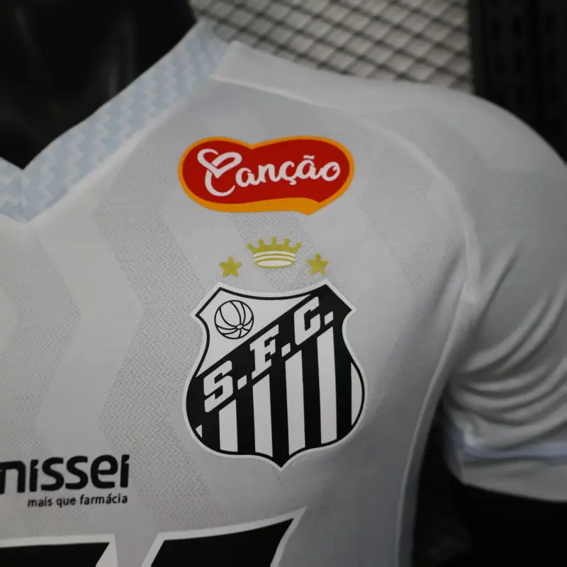 Camiseta Santos FC 2025/2026 Home Blanco con Publicitario (EDICIÓN JUGADOR)