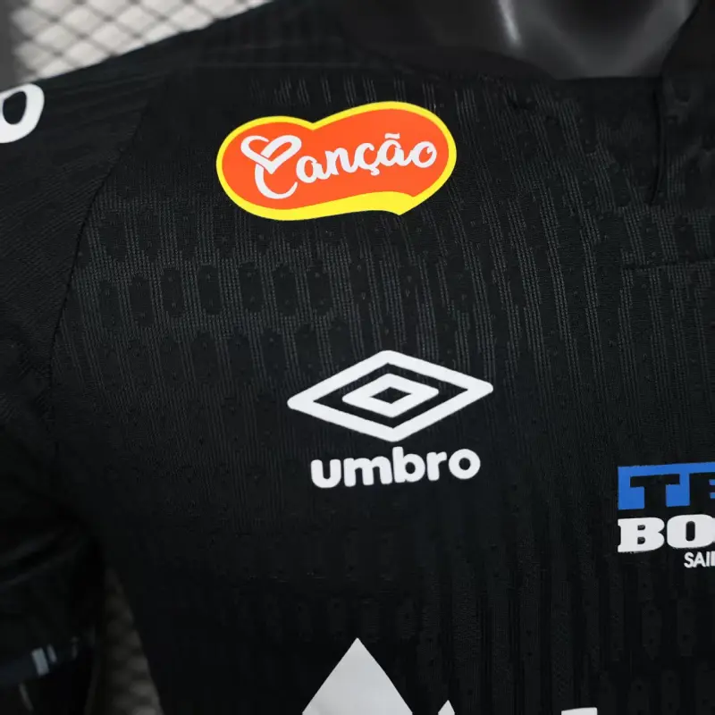 Camiseta Santos FC 2025/2026 Edición Especial Negro con Publicitario (EDICIÓN JUGADOR)