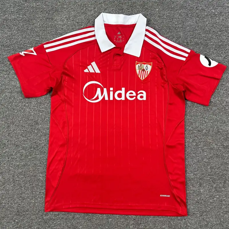 Camiseta Sevilla FC 2025/2026 Away Rojo con Parche La Liga