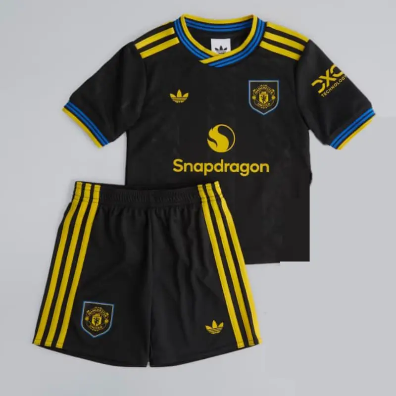 Camiseta Manchester United 2025/2026 Third Negro Niño Kit
