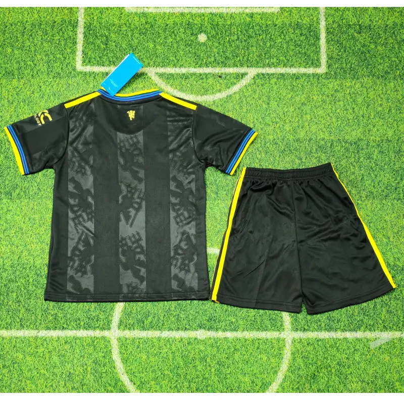 Camiseta Manchester United 2025/2026 Third Negro Niño Kit