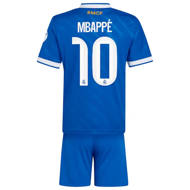 Camiseta MBAPPÉ 10 Real Madrid 2025/2026 Third Azul Niño Kit