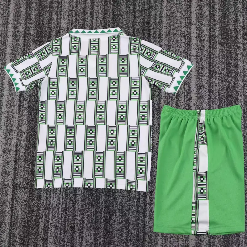 Camiseta Nigeria 1994 Away Retro Verde/Blanco Niño Kit