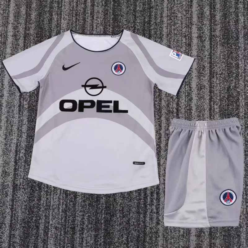 Camiseta PSG 2001/02 Away Retro Gris Niño Kit