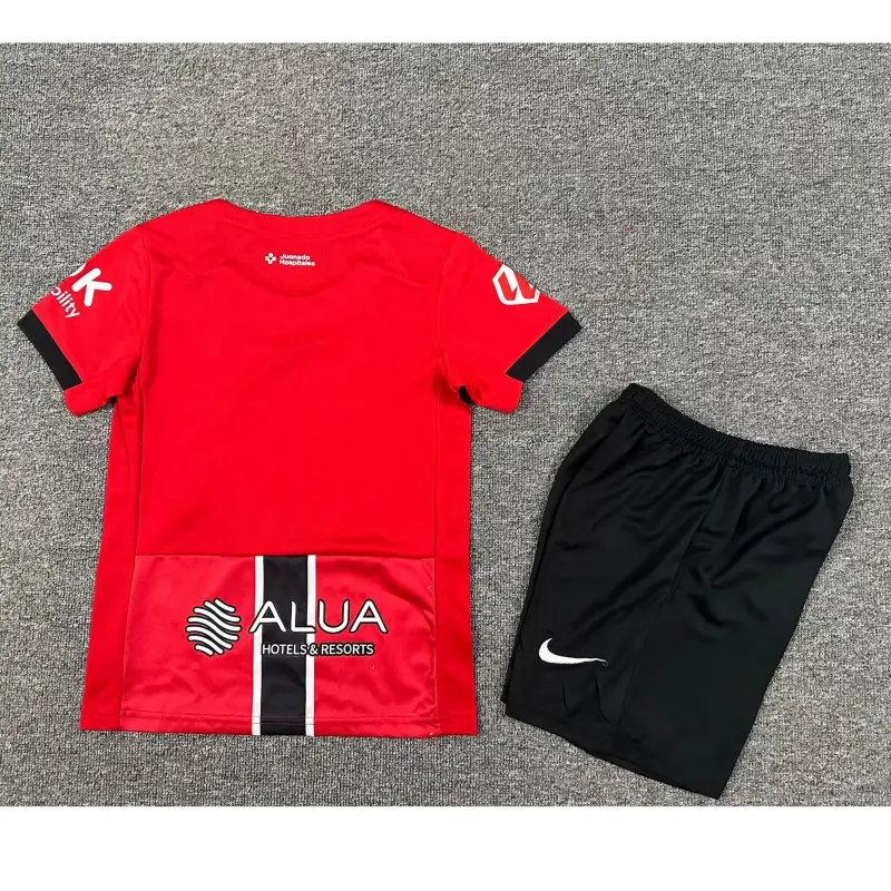 Camiseta RCD Mallorca 2025/2026 Home Rojo Niño Kit con Parche La Liga