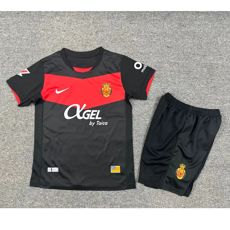 Camiseta RCD Mallorca 2025/2026 Third Negro Niño Kit con Parche La Liga