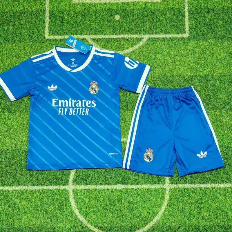 Camiseta Real Madrid 2025/2026 Third Azul Niño Kit