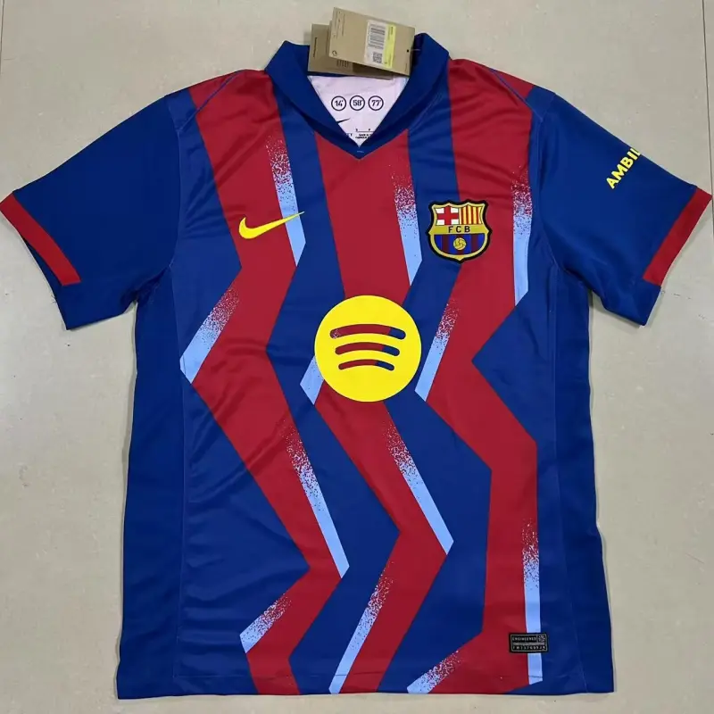 Camiseta Barcelona 2025/2026 4th Azul/Rojo