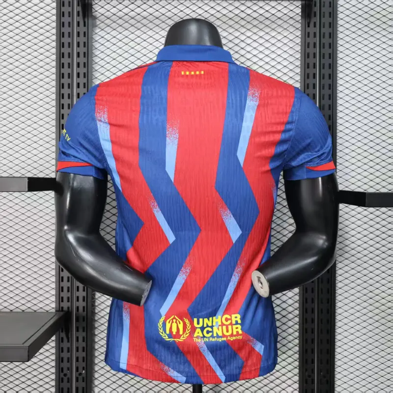 Camiseta Barcelona 2025/2026 4th Azul/Rojo (EDICIÓN JUGADOR)