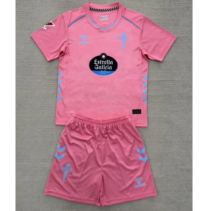 Camiseta Celta de Vigo 2025/2026 Thiird Rosa Niño Kit con Parche La Liga