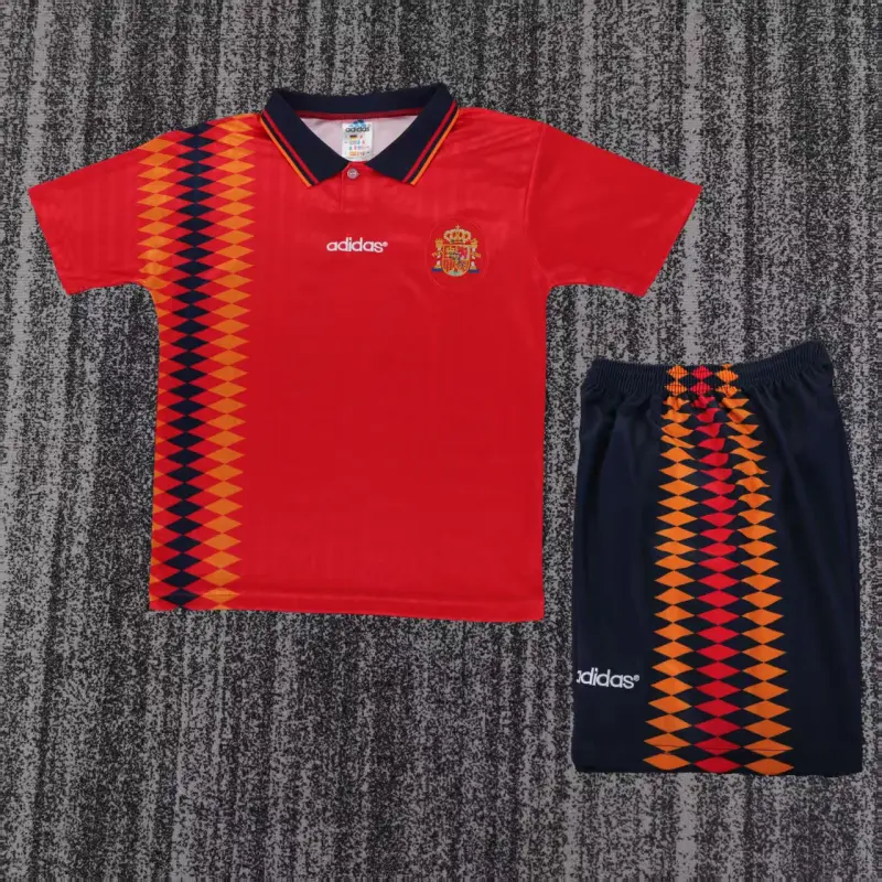 Camiseta España 1994 Home Retro Rojo Niño Kit