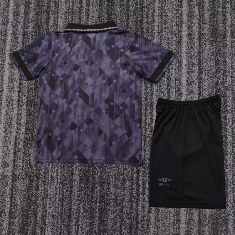 Camiseta Inglaterra Retro 1990 Edición Especial Negro/Gris Niño Kit