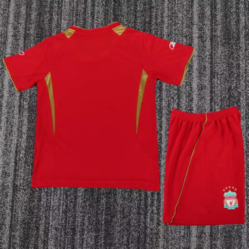 Camiseta Liverpool 2005/06 Home Retro Rojo Niño Kit