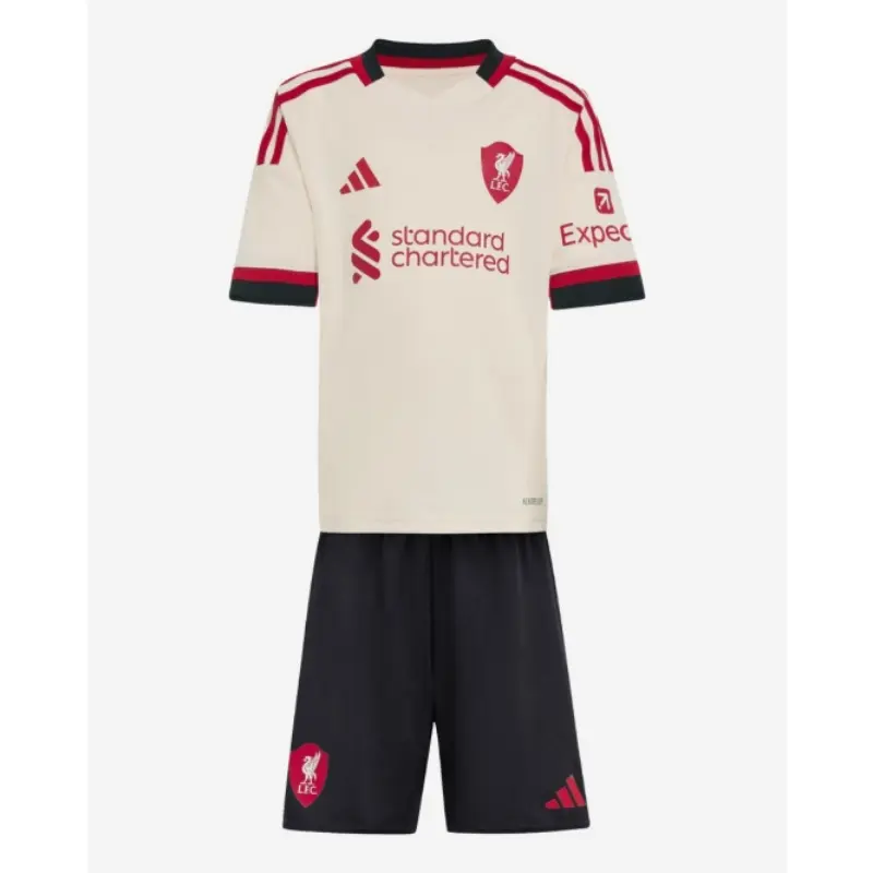 Camiseta Liverpool 2025/2026 Away Blanco Niño Kit