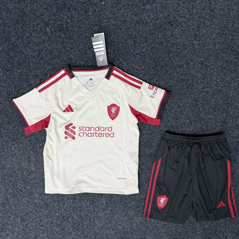 Camiseta Liverpool 2025/2026 Away Blanco Niño Kit