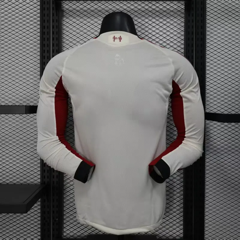 Camiseta Liverpool 2025/2026 Away ML Blanco (EDICIÓN JUGADOR)