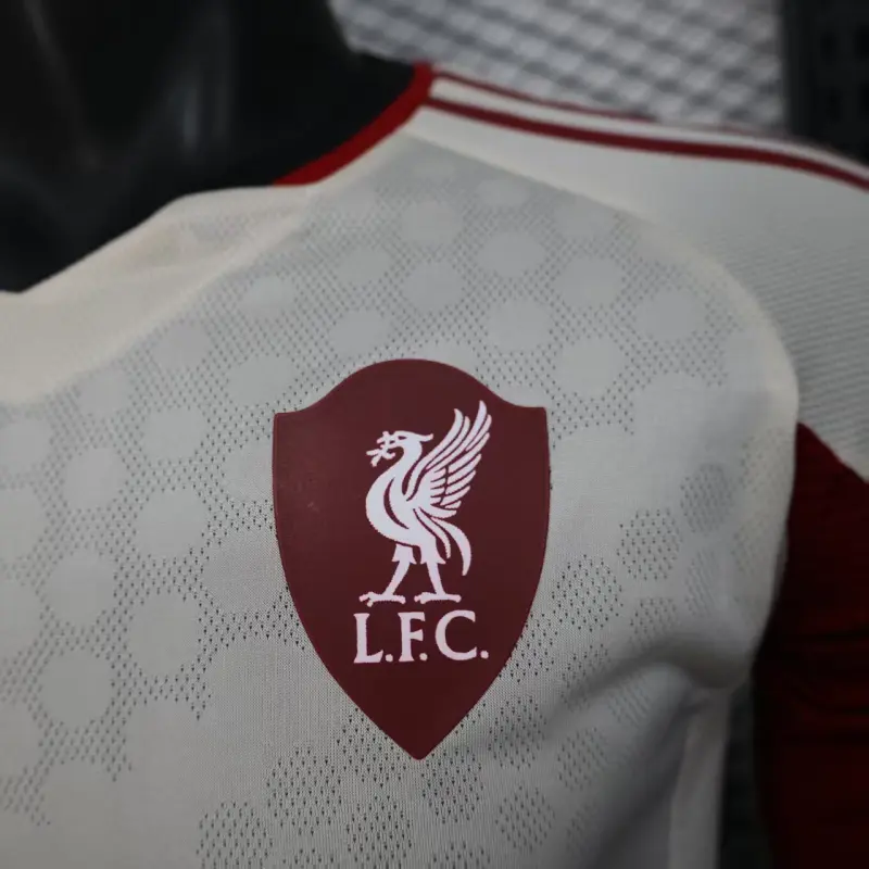 Camiseta Liverpool 2025/2026 Away ML Blanco (EDICIÓN JUGADOR)