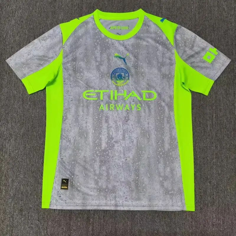 Camiseta Manchester City 2025/2026 Third Gris/Verde Neón