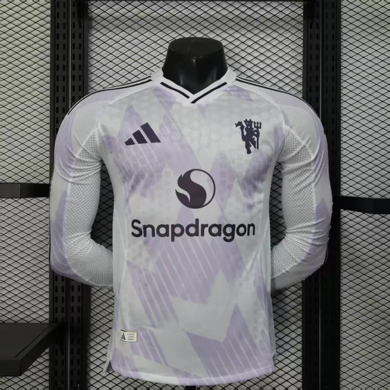 Camiseta Manchester United 2025/2026 Away ML Blanco (EDICIÓN JUGADOR)