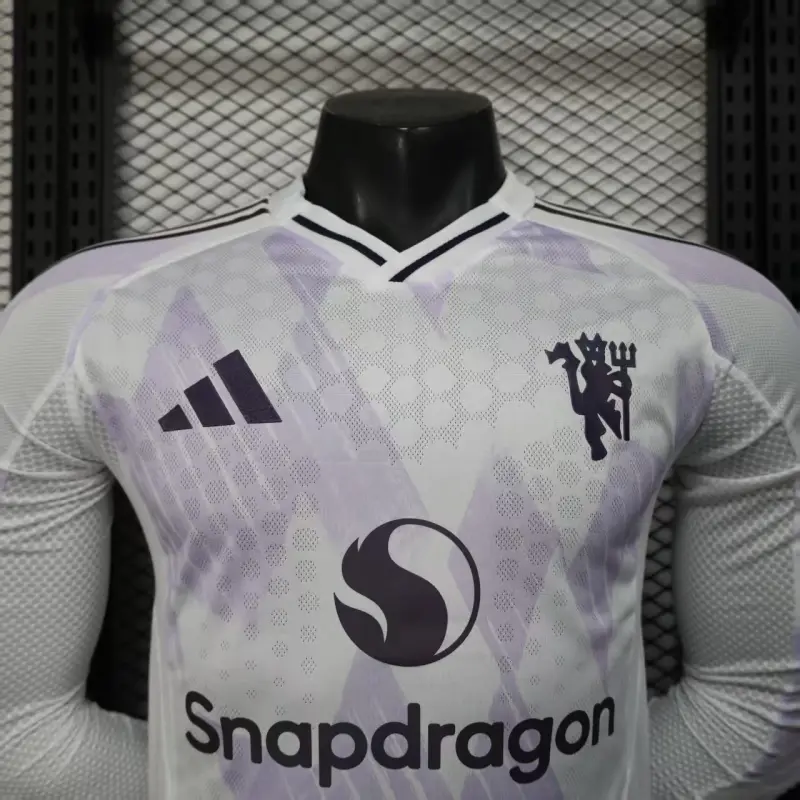 Camiseta Manchester United 2025/2026 Away ML Blanco (EDICIÓN JUGADOR)