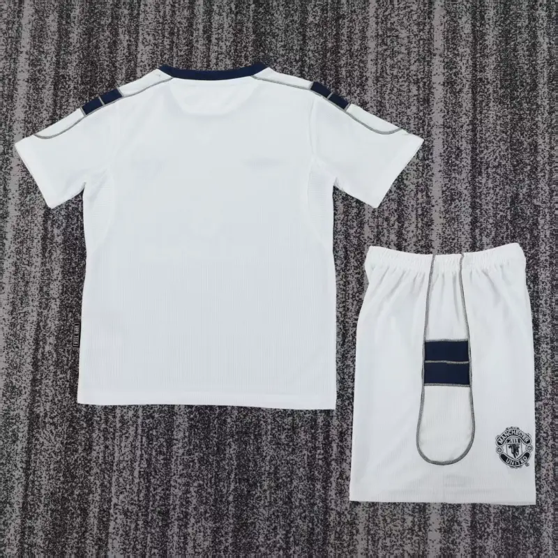 Camiseta Manchester United 2000/01 Away Retro Blanco Niño Kit