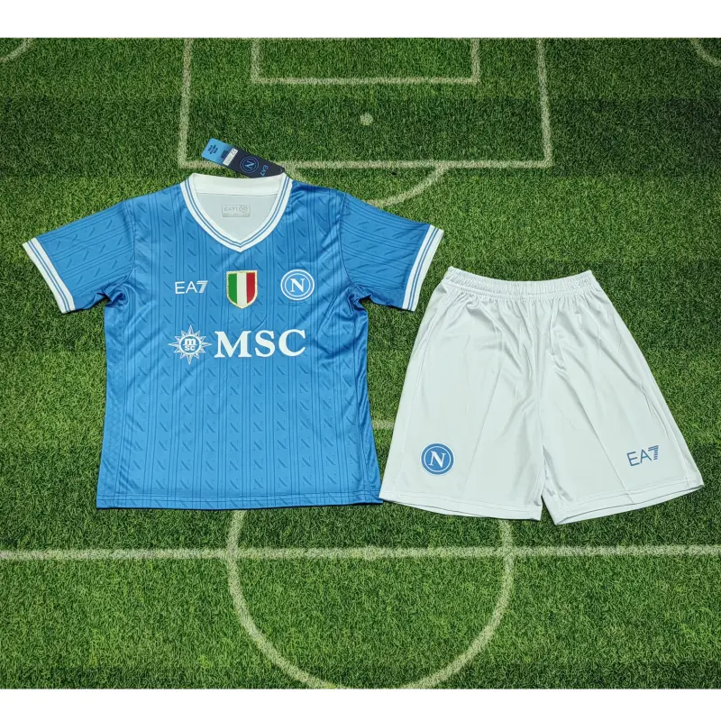 Camiseta Napoli 2025/2026 Home Azul Niño Kit